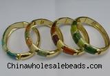 CEB121 16mm width gold plated alloy with enamel bangles wholesale