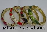 CEB122 16mm width gold plated alloy with enamel bangles wholesale