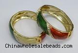 CEB135 18mm width gold plated alloy with enamel bangles wholesale