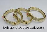 CEB137 22mm width gold plated alloy with enamel bangles wholesale