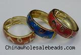 CEB145 19mm width gold plated alloy with enamel bangles wholesale