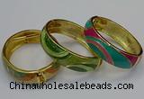 CEB149 18mm width gold plated alloy with enamel bangles wholesale