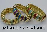 CEB155 20mm width gold plated alloy with enamel bangles wholesale