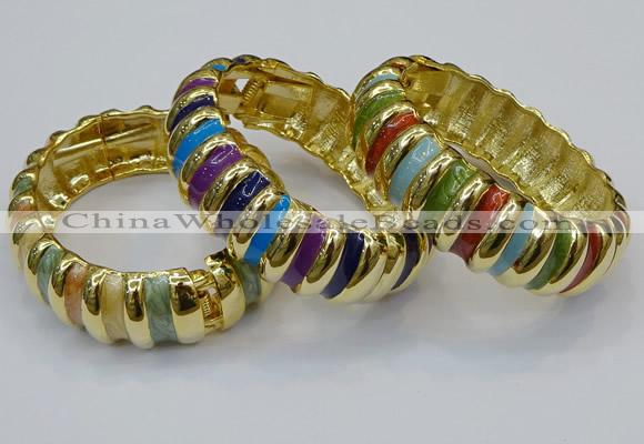 CEB155 20mm width gold plated alloy with enamel bangles wholesale