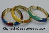 CEB160 17mm width gold plated alloy with enamel bangles wholesale