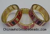 CEB166 20mm width gold plated alloy with enamel bangles wholesale