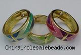 CEB168 20mm width gold plated alloy with enamel bangles wholesale