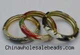 CEB178 13mm width gold plated alloy with enamel bangles wholesale