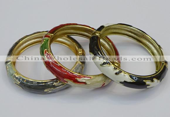 CEB178 13mm width gold plated alloy with enamel bangles wholesale