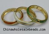 CEB181 13mm width gold plated alloy with enamel bangles wholesale