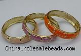 CEB185 14mm width gold plated alloy with enamel bangles wholesale