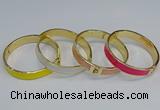 CEB66 9mm width gold plated alloy with enamel bangles wholesale