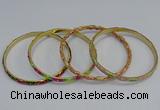 CEB76 5mm width gold plated alloy with enamel bangles wholesale