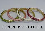CEB89 8mm width gold plated alloy with enamel bangles wholesale