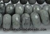 CEE26 15.5 inches 10*18mm faceted rondelle eagle eye jasper beads