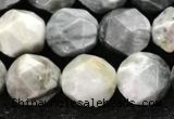 CEE532 15.5 inches 10mm faceted nuggets eagle eye jasper beads