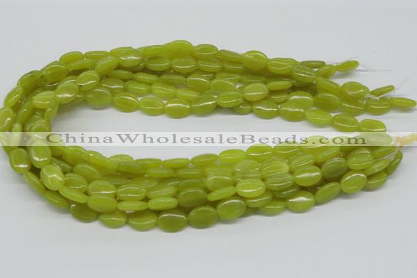 CEJ05 15.5 inches 10*14mm oval lemon jade beads wholesale