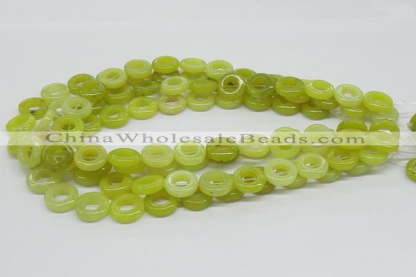 CEJ08 15.5 inches 8*16mm donut lemon jade beads wholesale