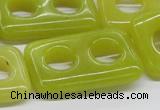 CEJ11 15.5 inches 25*40mm rectangle lemon jade beads wholesale