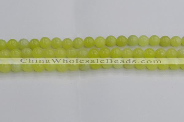 CEJ202 15.5 inches 8mm round lemon jade beads wholesale