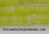 CEJ220 15.5 inches 3*6mm heishi lemon jade beads wholesale