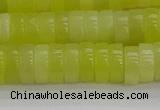 CEJ221 15.5 inches 3*8mm heishi lemon jade beads wholesale