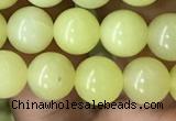 CEJ352 15.5 inches 8mm round lemon jade beads wholesale