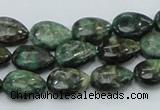 CEM06 15.5 inches 10*14mm flat teardrop emerald gemstone beads