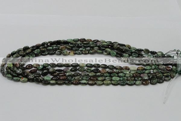 CEM10 15.5 inches 6*8mm oval emerald gemstone beads wholesale