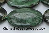 CEM15 15.5 inches 30*40mm oval emerald gemstone beads wholesale