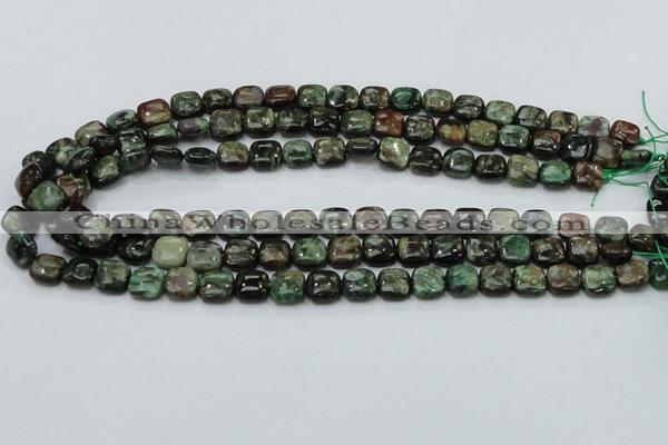 CEM22 15.5 inches 10*10mm square emerald gemstone beads wholesale