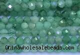 CEM75 15 inches 2mm faceted round emerald beads