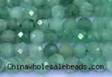 CEM76 15 inches 3mm faceted round emerald beads