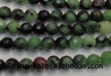 CEP105 15.5 inches 6mm faceted round epidote gemstone beads