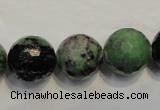 CEP110 15.5 inches 16mm faceted round epidote gemstone beads