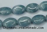 CEQ113 15.5 inches 12*16mm oval blue sponge quartz beads