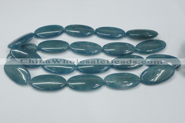 CEQ118 15.5 inches 20*40mm oval blue sponge quartz beads