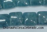 CEQ164 15.5 inches 16*16mm square blue sponge quartz beads