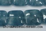 CEQ166 15.5 inches 20*20mm square blue sponge quartz beads