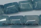 CEQ174 15.5 inches 15*20mm rectangle blue sponge quartz beads