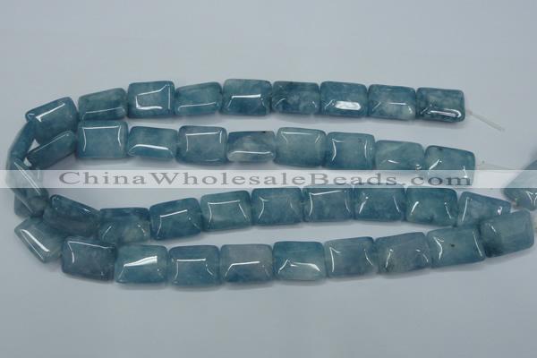 CEQ174 15.5 inches 15*20mm rectangle blue sponge quartz beads