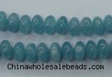 CEQ23 15.5 inches 5*8mm rondelle blue sponge quartz beads