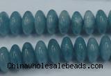 CEQ25 15.5 inches 6*12mm rondelle blue sponge quartz beads