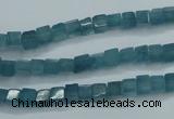 CEQ250 15.5 inches 4*4mm cube blue sponge quartz beads