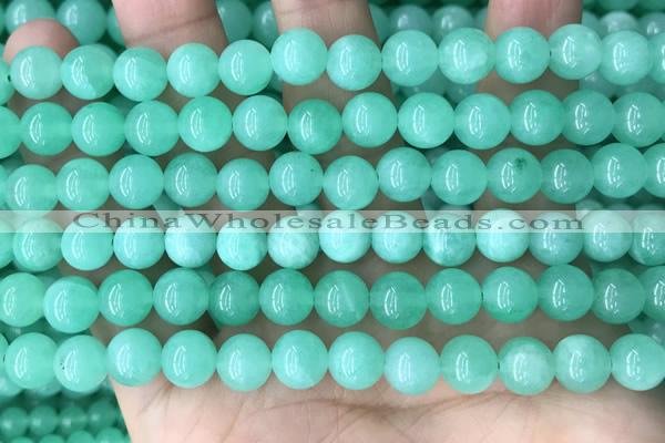 CEQ302 15.5 inches 8mm round green sponge quartz beads