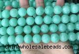 CEQ304 15.5 inches 12mm round green sponge quartz beads