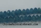 CEQ33 15.5 inches 5*8mm faceted rondelle blue sponge quartz beads