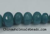 CEQ40 6*10mm - 15*20mm faceted rondelle blue sponge quartz beads