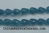 CEQ43 15.5 inches 7*9mm teardrop blue sponge quartz beads