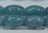 CEQ66 15.5 inches 13*23mm rice blue sponge quartz beads